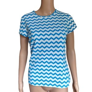 J. McLaughlin Womens Short Sleeved Top Multicolor Geometric Stretchy Nylon XS